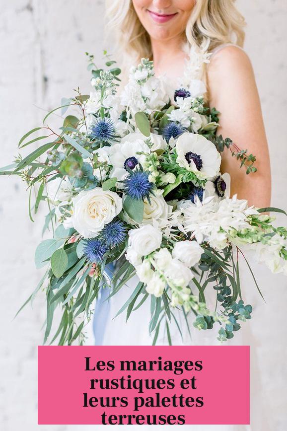 Les mariages rustiques et leurs palettes terreuses