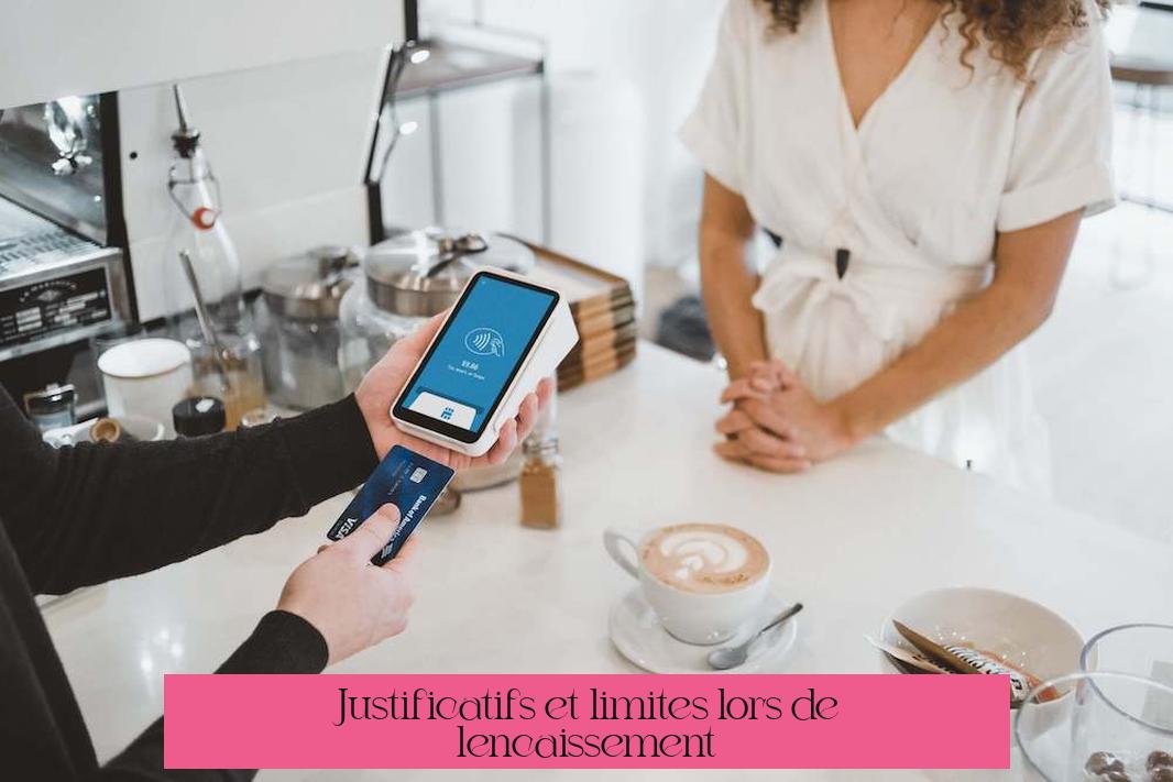 Justificatifs et limites lors de l'encaissement