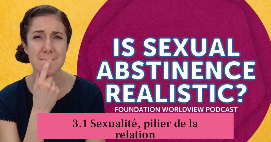 3.1 Sexualité, pilier de la relation