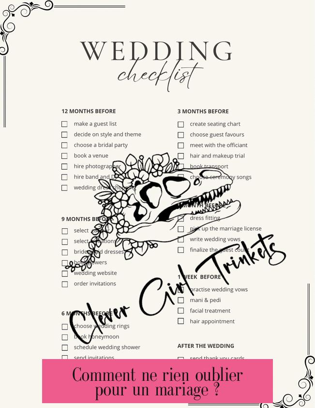 Comment ne rien oublier pour un mariage ?