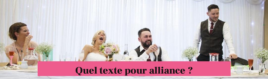 Quel texte pour alliance ?