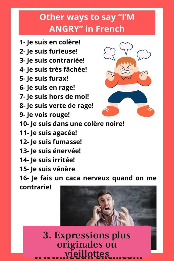 3. Expressions plus originales ou vieillottes