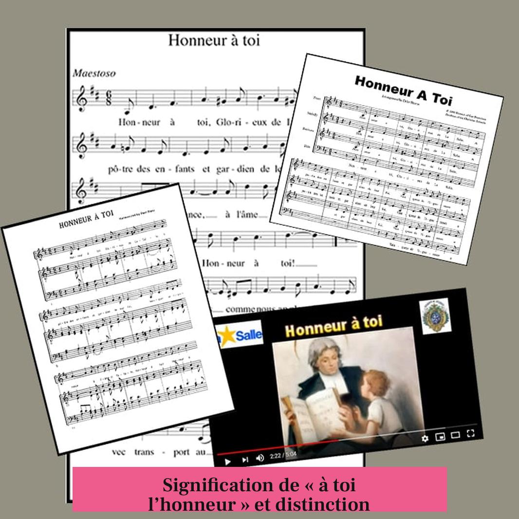 Signification de « à toi l’honneur » et distinction