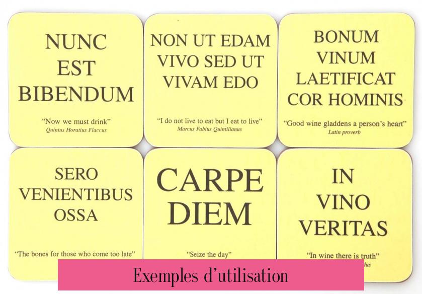 Exemples d’utilisation