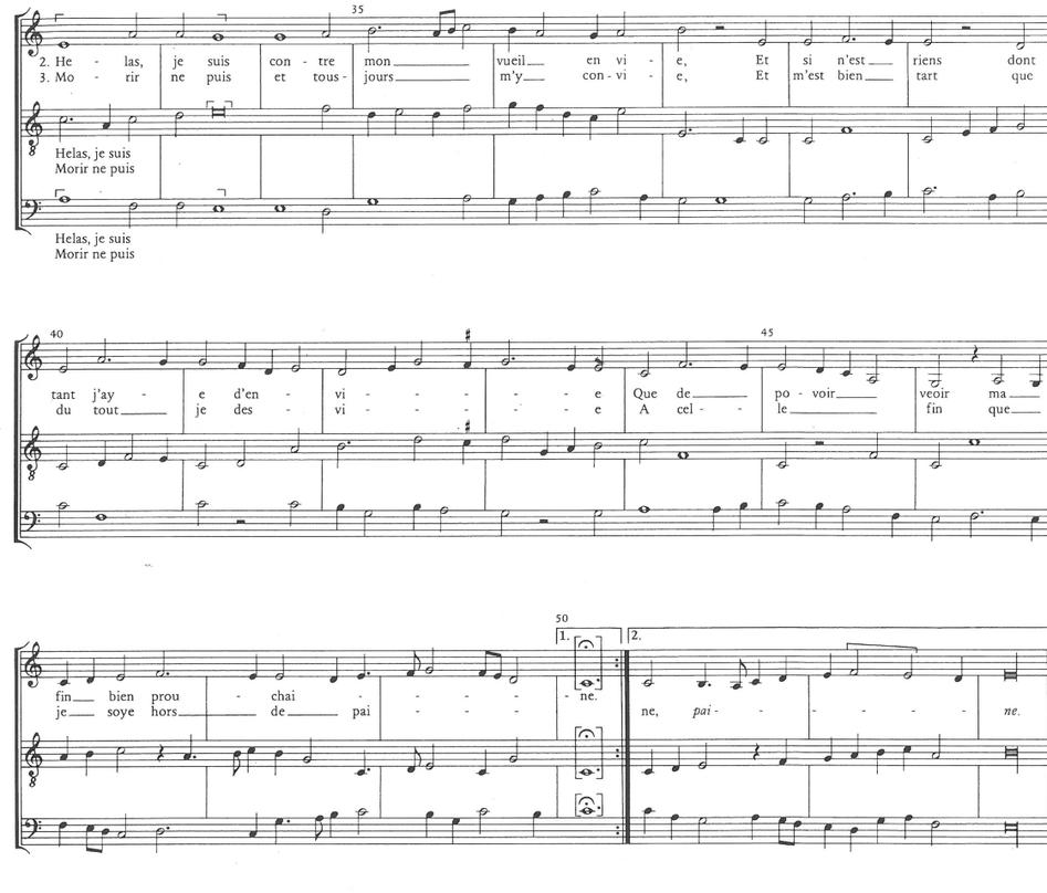 La chanson française médiévale et Renaissance adoptait couramment des structures rigides appeléesformes fixes. Trois formes fixes dominaient :