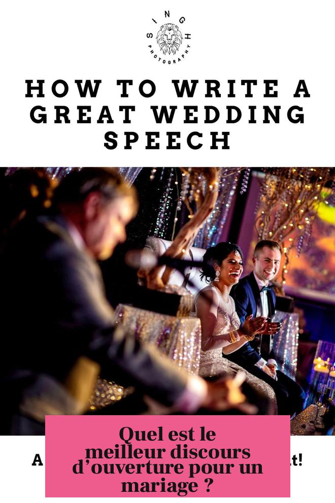 Quel est le meilleur discours d’ouverture pour un mariage ?