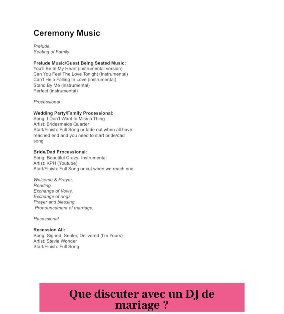 Que discuter avec un DJ de mariage ?
