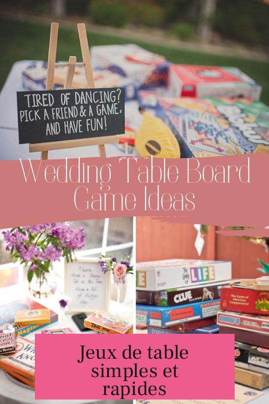 Jeux de table simples et rapides