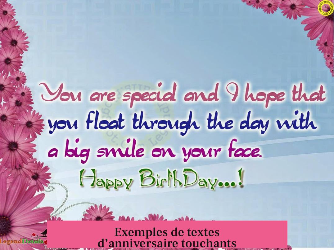 Exemples de textes d’anniversaire touchants