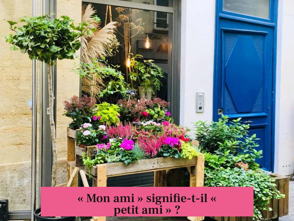 « Mon ami » signifie-t-il « petit ami » ?
