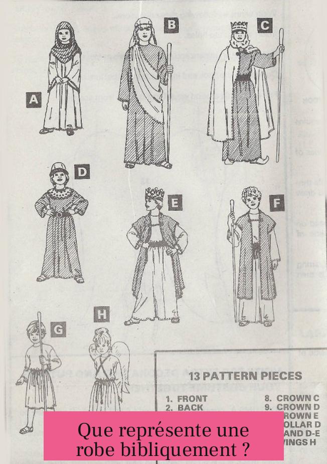Que représente une robe bibliquement ?