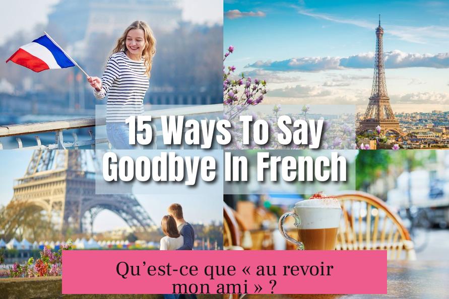 Qu’est-ce que « au revoir mon ami » ?