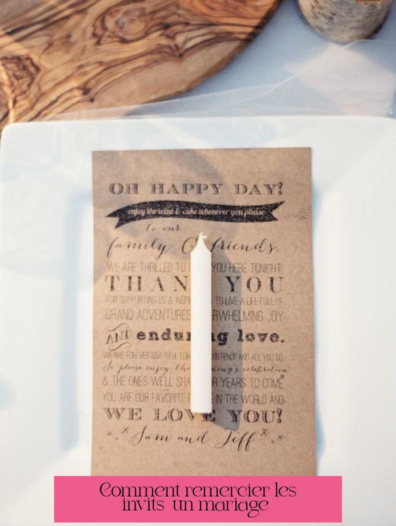 Comment remercier les invités à un mariage ?