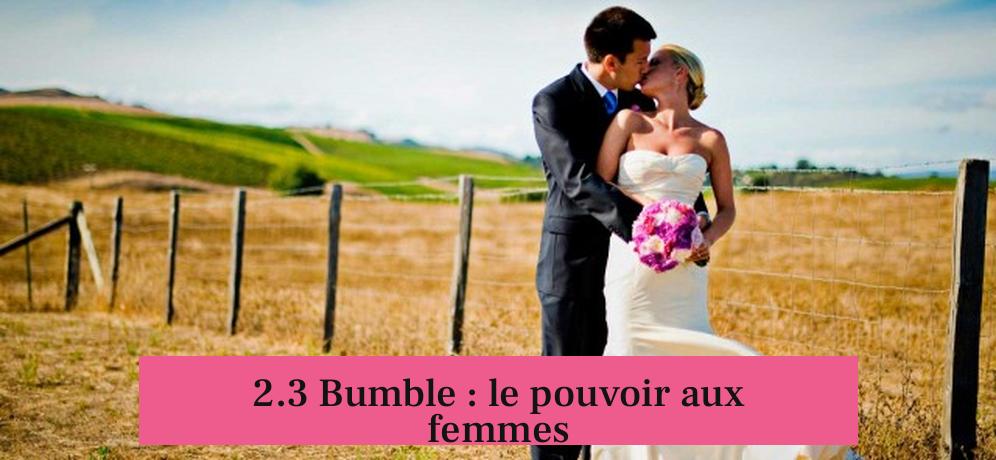 2.3 Bumble : le pouvoir aux femmes