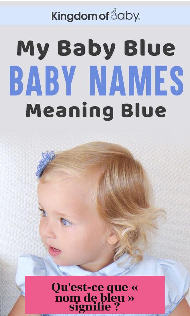 Qu'est-ce que « nom de bleu » signifie ?