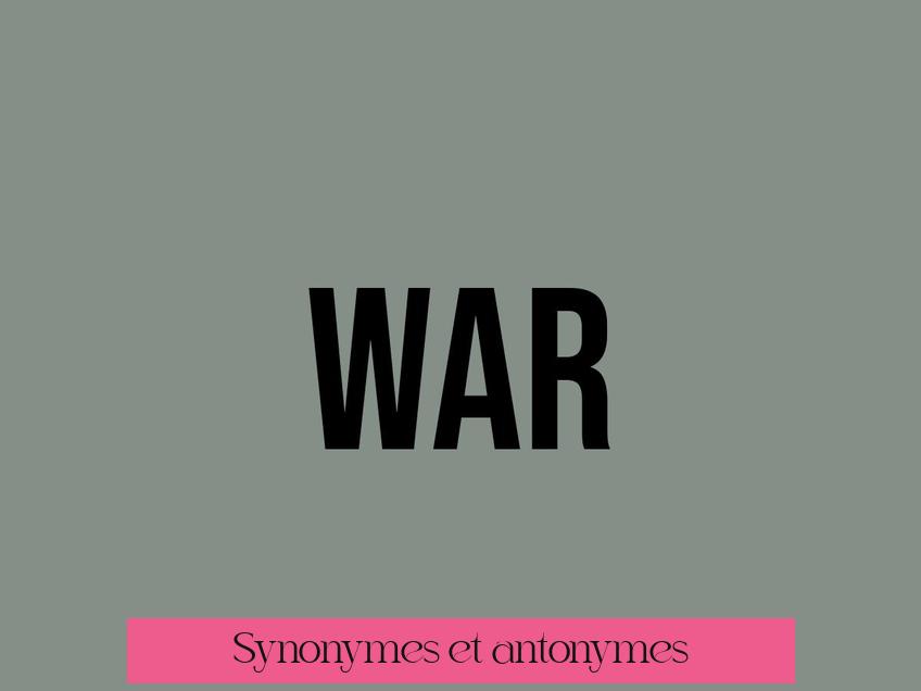 Synonymes et antonymes