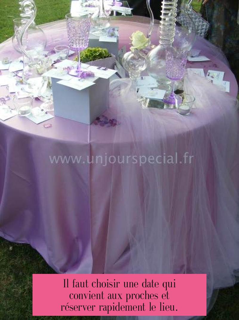 Il faut choisir une date qui convient aux proches et réserver rapidement le lieu.