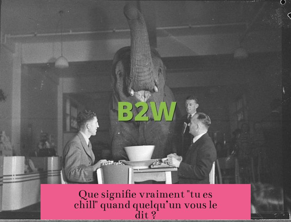Que signifie vraiment "tu es chill" quand quelqu’un vous le dit ?