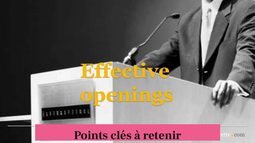 Points clés à retenir