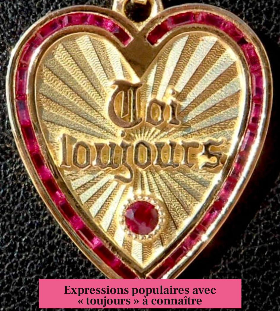 Expressions populaires avec « toujours » à connaître