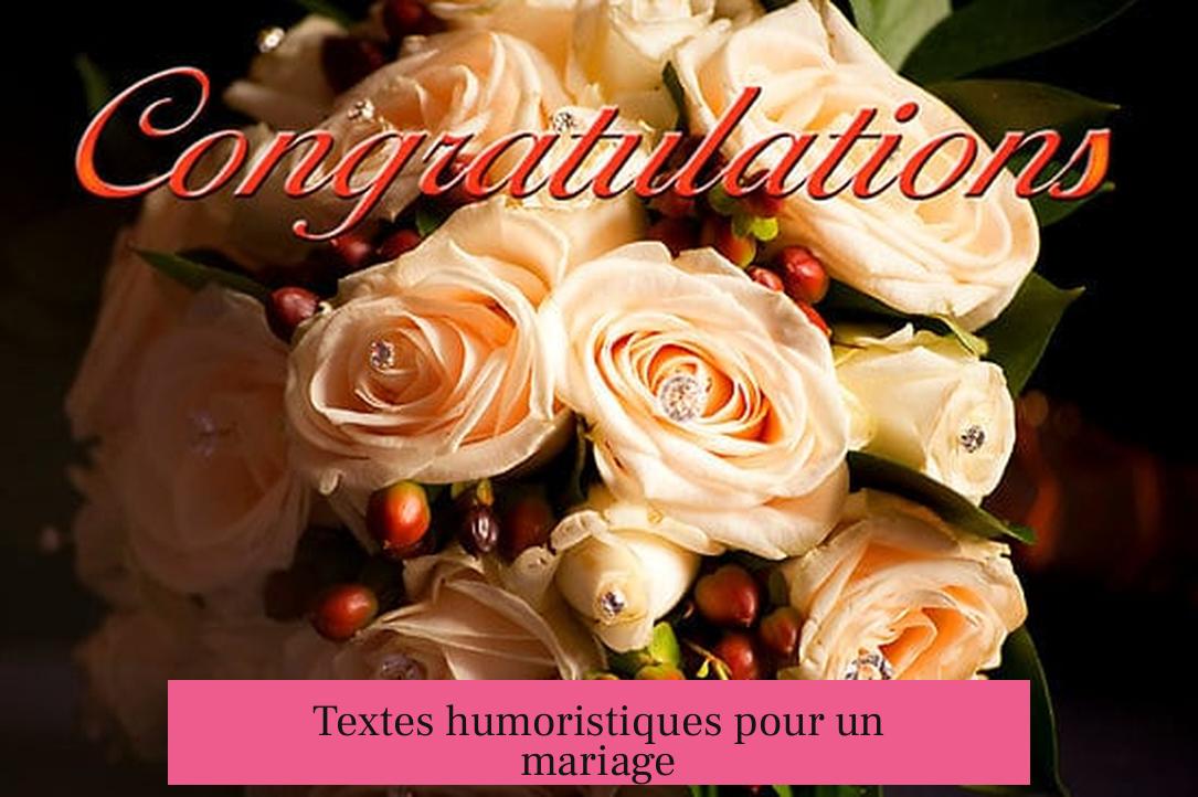 Textes humoristiques pour un mariage