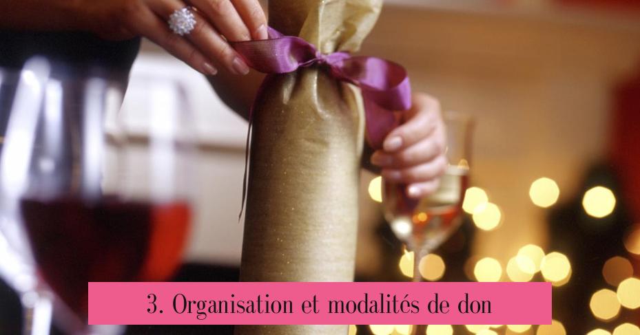 3. Organisation et modalités de don