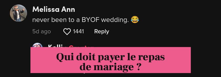 Qui doit payer le repas de mariage ?