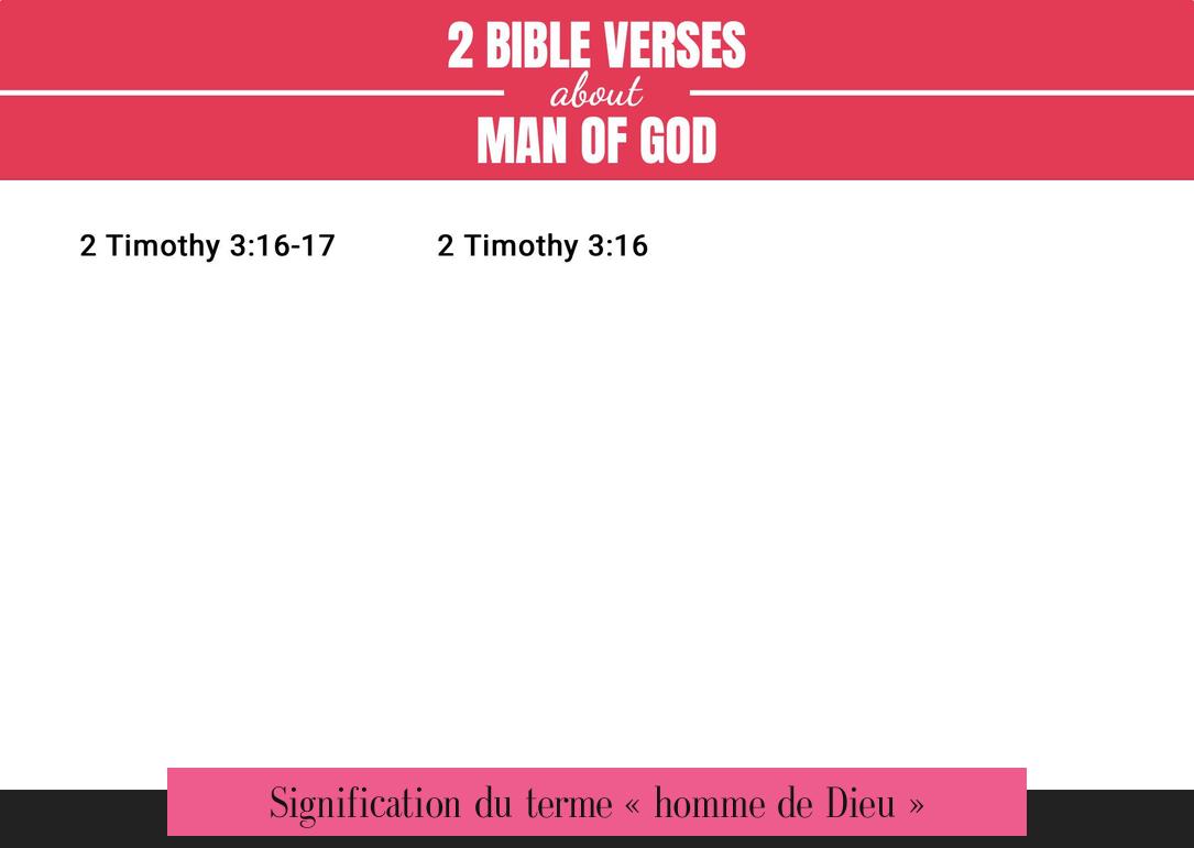 Signification du terme « homme de Dieu »
