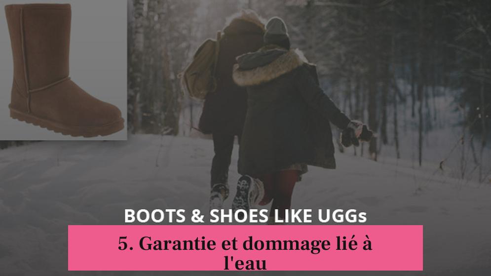 5. Garantie et dommage lié à l'eau