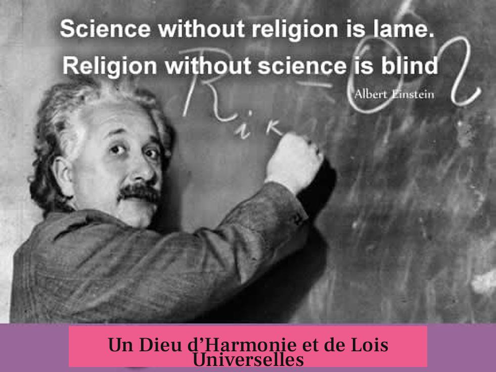 Un Dieu d’Harmonie et de Lois Universelles