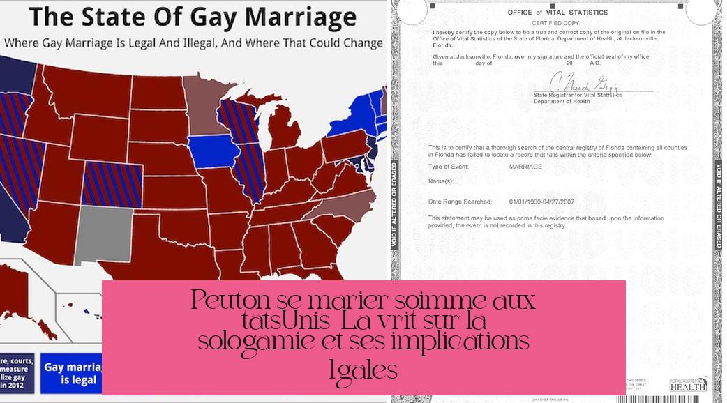 Peut-on se marier soi-même aux États-Unis ? La vérité sur la sologamie et ses implications légales