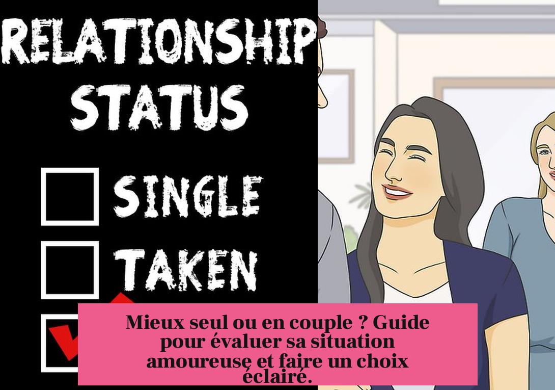Mieux seul ou en couple ? Guide pour évaluer sa situation amoureuse et faire un choix éclairé.