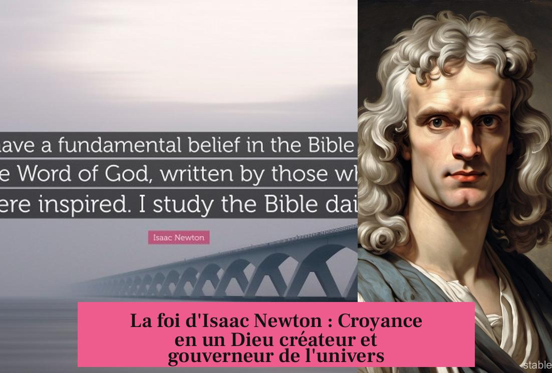 La foi d'Isaac Newton : Croyance en un Dieu créateur et gouverneur de l'univers