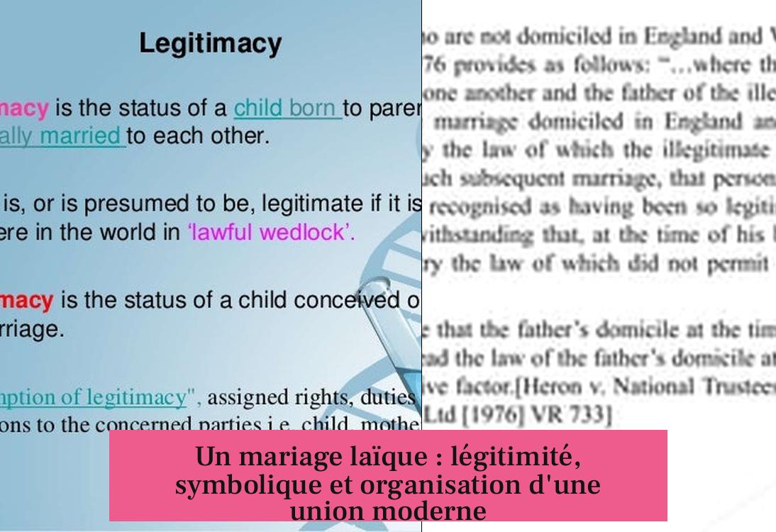 Un mariage laïque : légitimité, symbolique et organisation d'une union moderne