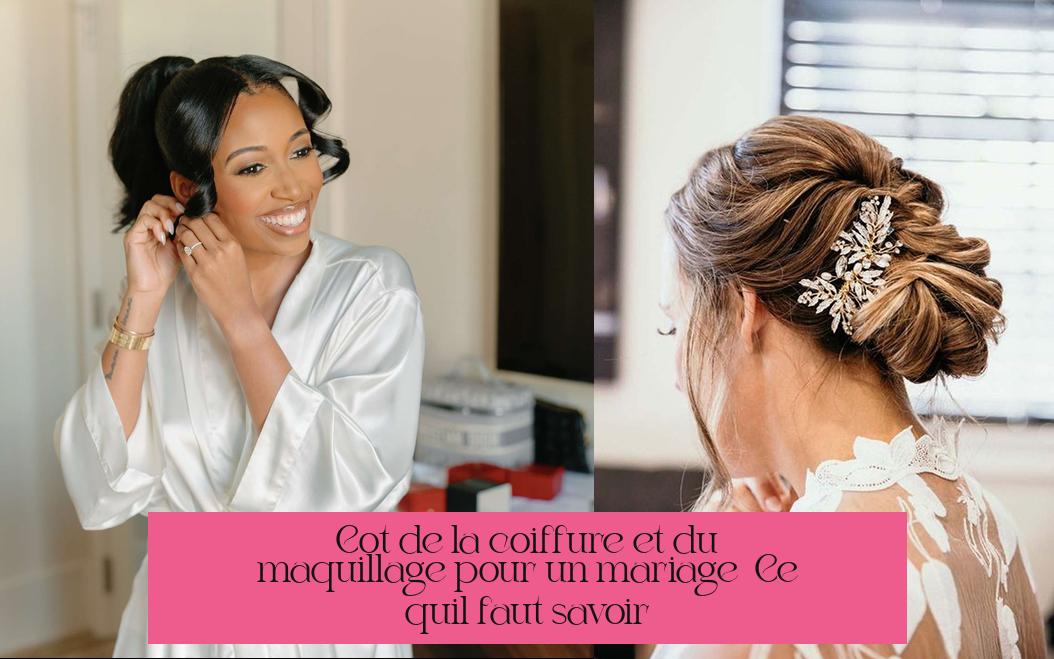 Coût de la coiffure et du maquillage pour un mariage : Ce qu'il faut savoir
