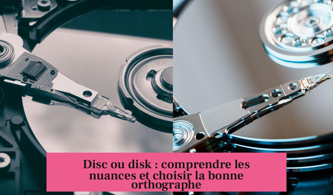 Disc ou disk : comprendre les nuances et choisir la bonne orthographe