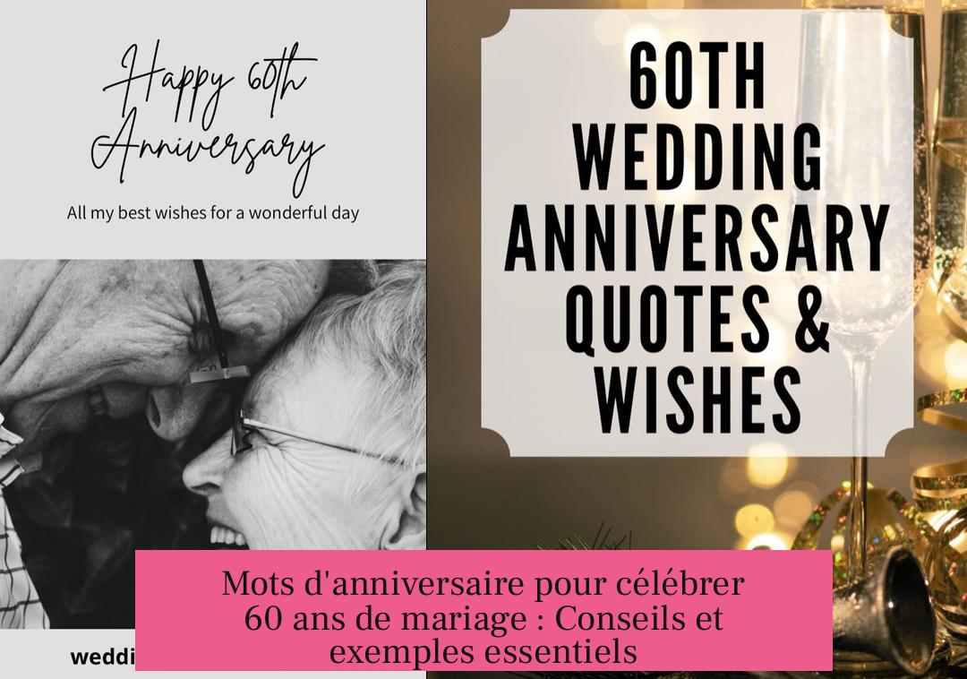 Mots d'anniversaire pour célébrer 60 ans de mariage : Conseils et exemples essentiels