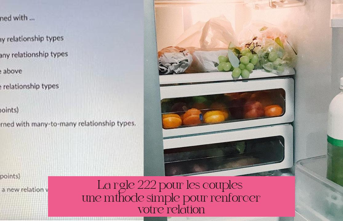 La règle 2-2-2 pour les couples : une méthode simple pour renforcer votre relation