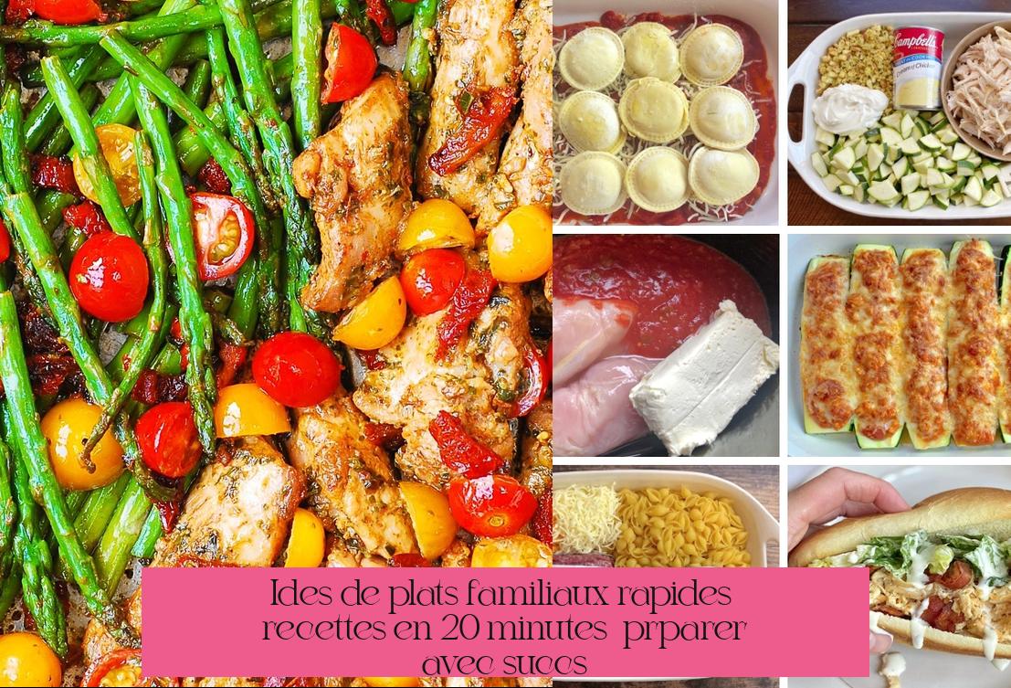 Idées de plats familiaux rapides : recettes en 20 minutes à préparer avec succès