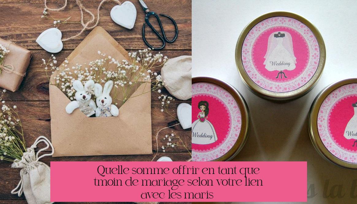 Quelle somme offrir en tant que témoin de mariage selon votre lien avec les mariés ?