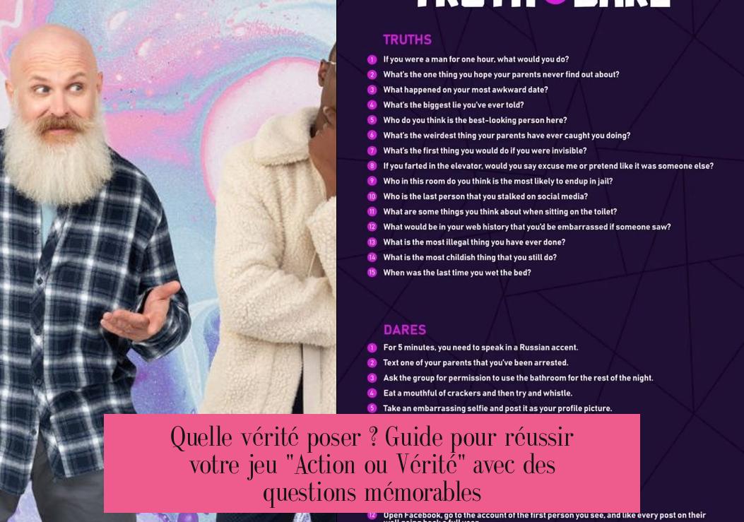 Quelle vérité poser ? Guide pour réussir votre jeu "Action ou Vérité" avec des questions mémorables