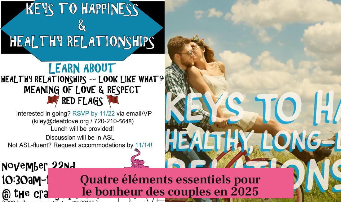 Quatre éléments essentiels pour le bonheur des couples en 2025