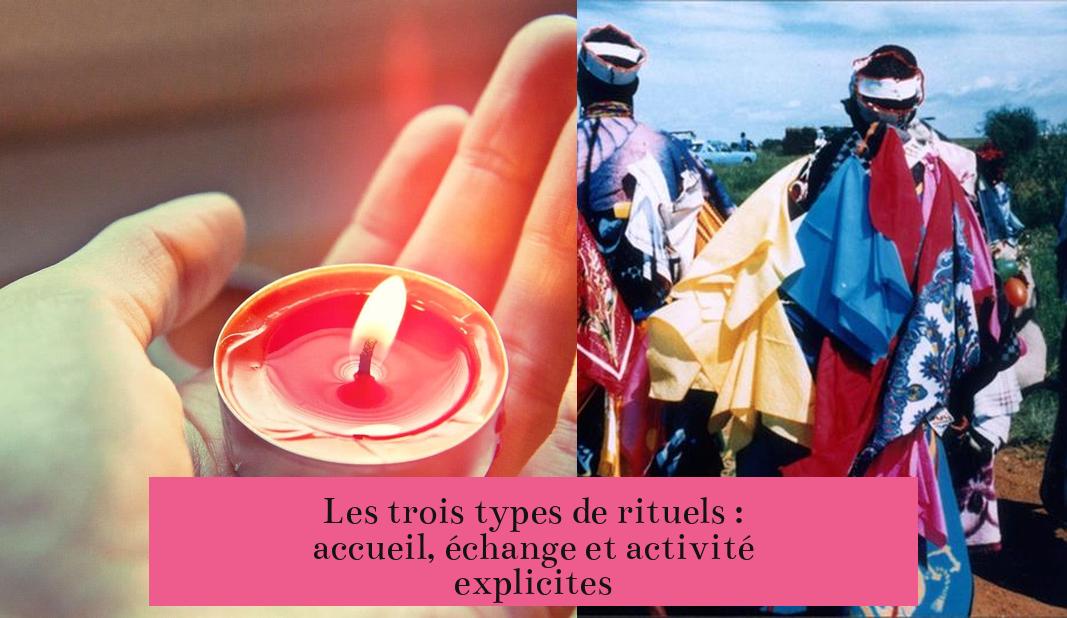 Les trois types de rituels : accueil, échange et activité explicites