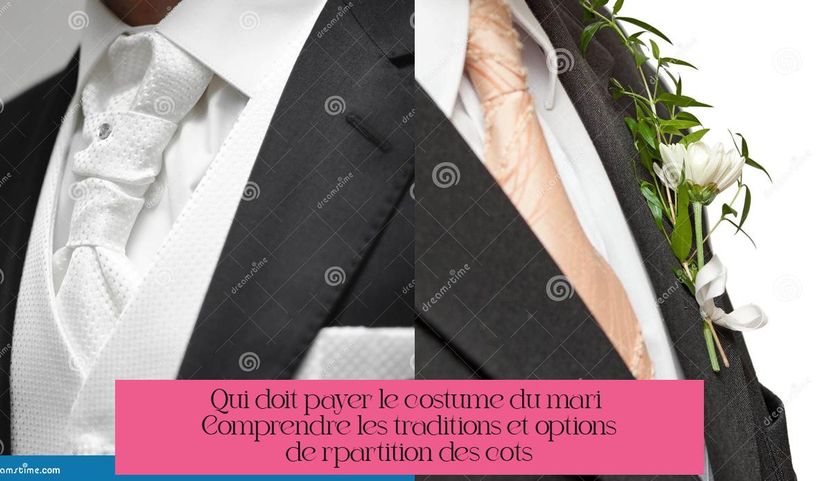 Qui doit payer le costume du marié ? Comprendre les traditions et options de répartition des coûts