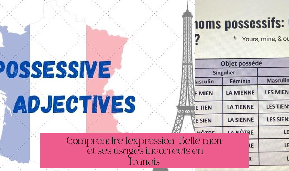 Comprendre l'expression « Belle mon » et ses usages incorrects en français