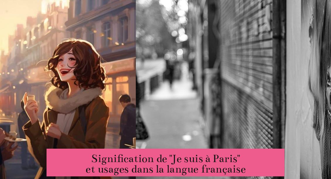 Signification de "Je suis à Paris" et usages dans la langue française
