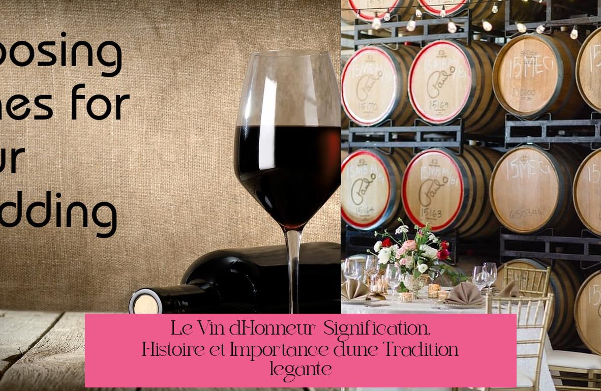 Le Vin d'Honneur : Signification, Histoire et Importance d'une Tradition Élegante