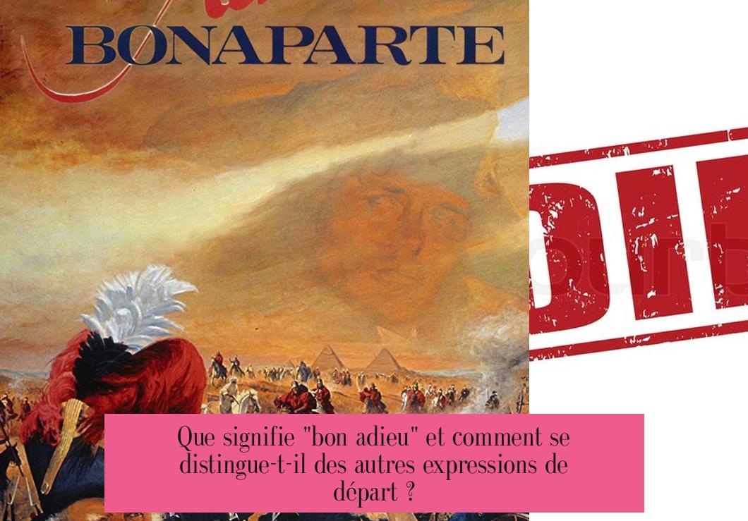 Que signifie "bon adieu" et comment se distingue-t-il des autres expressions de départ ?