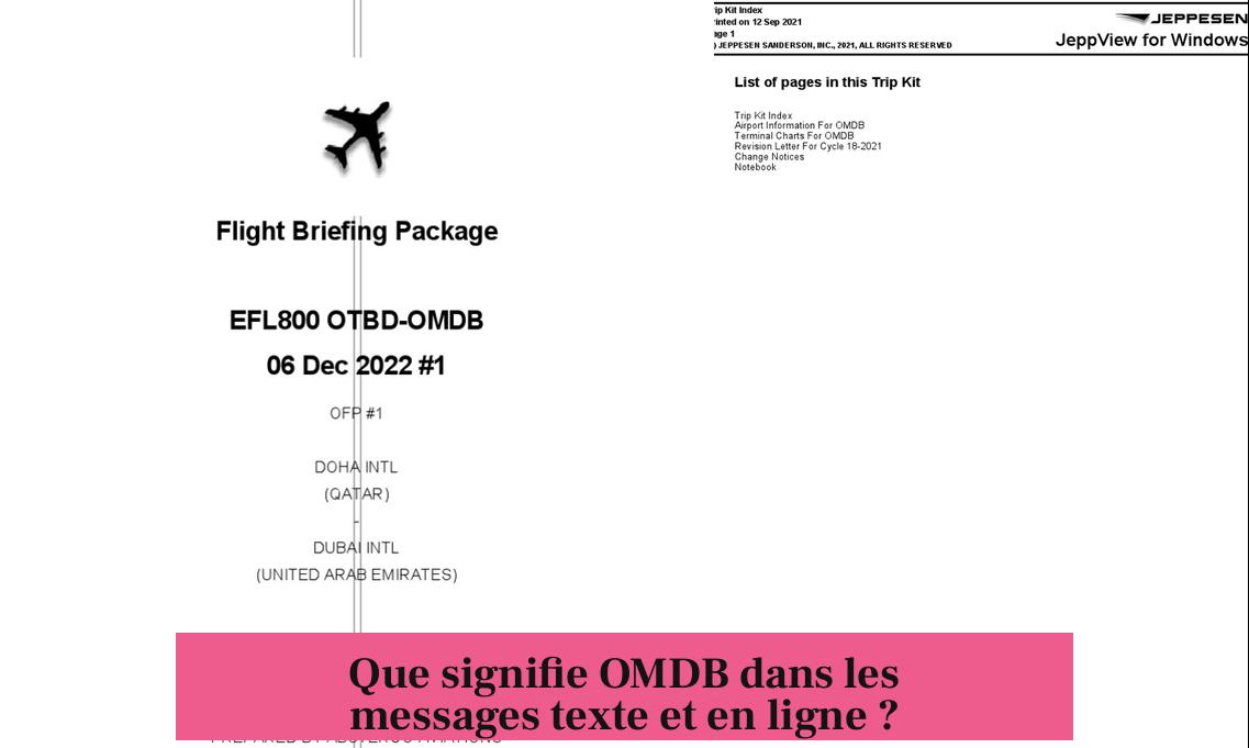 Que signifie OMDB dans les messages texte et en ligne ?