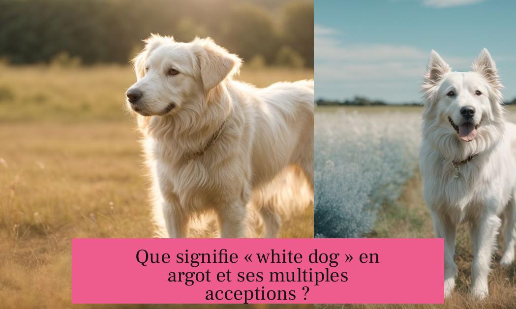 Que signifie « white dog » en argot et ses multiples acceptions ?